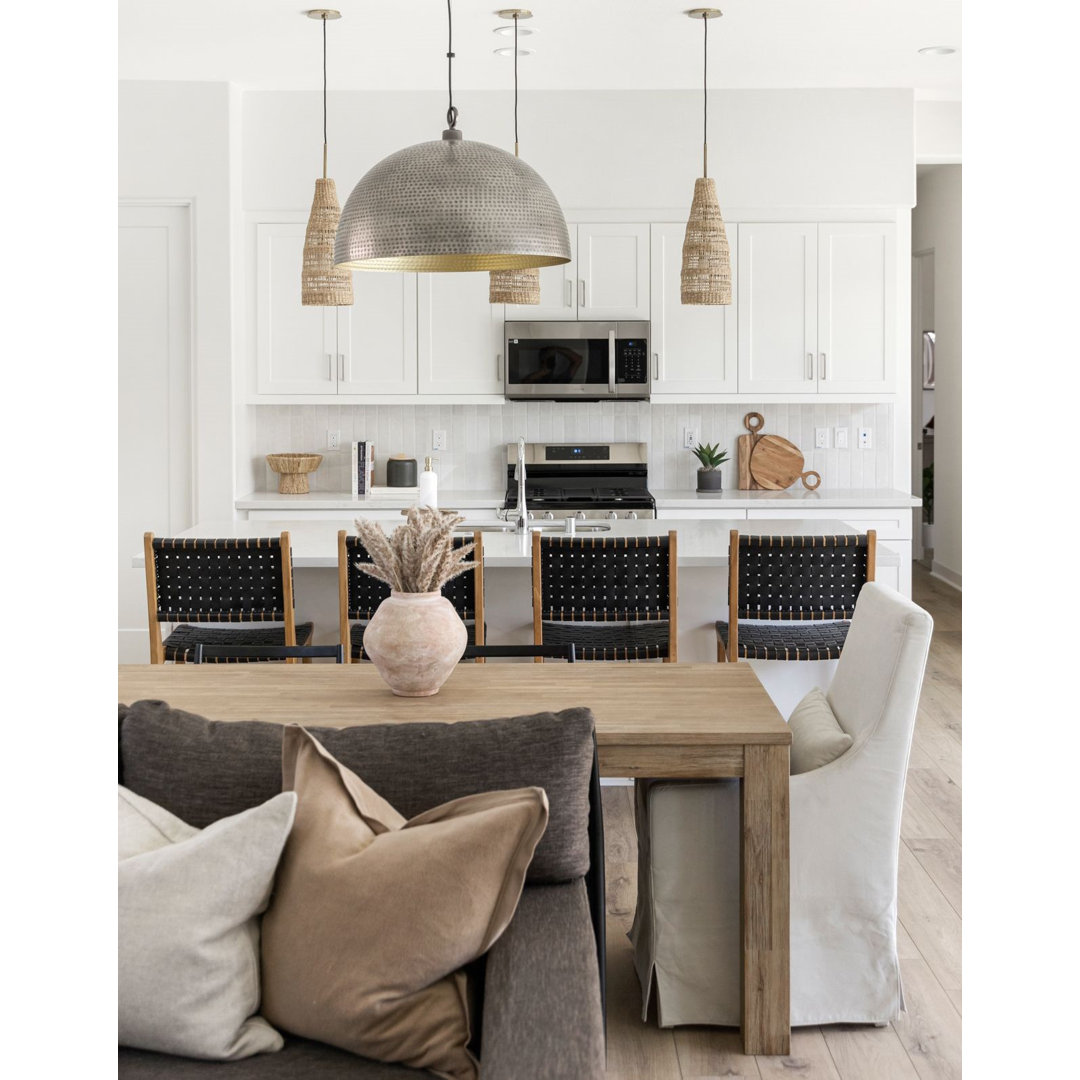 Bozrah 75'' Acacia Solid Wood Dining Table